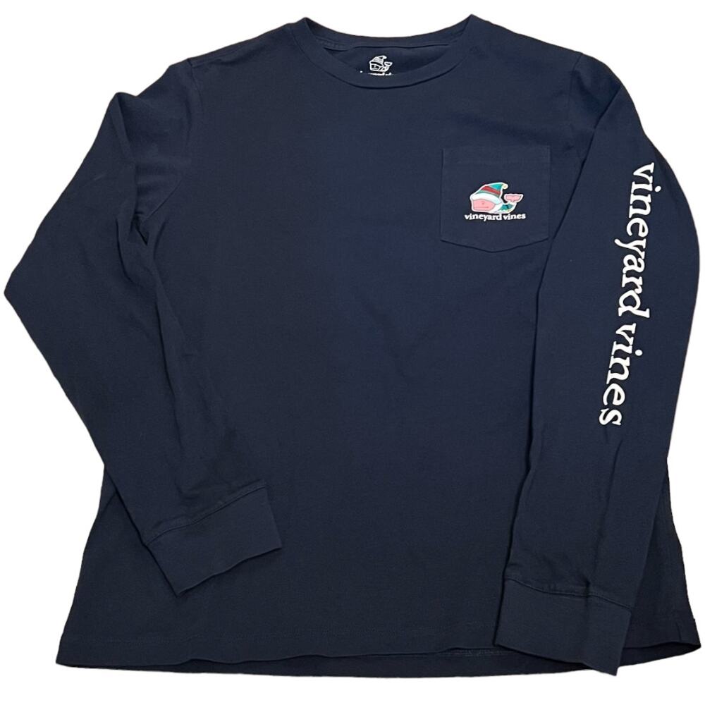 Vineyard Vines Merry Christmas 2017 Long Sleeve T-Shirt Youth Size Large (16)